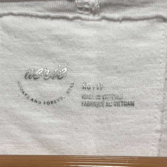 AERIE Lighthouse Pier Oversized Cotton Boyfriend T Shirt Embroidered Graphic XS - Picture 6 of 9